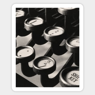 Typewriter, 1921. Vintage Photo Sticker